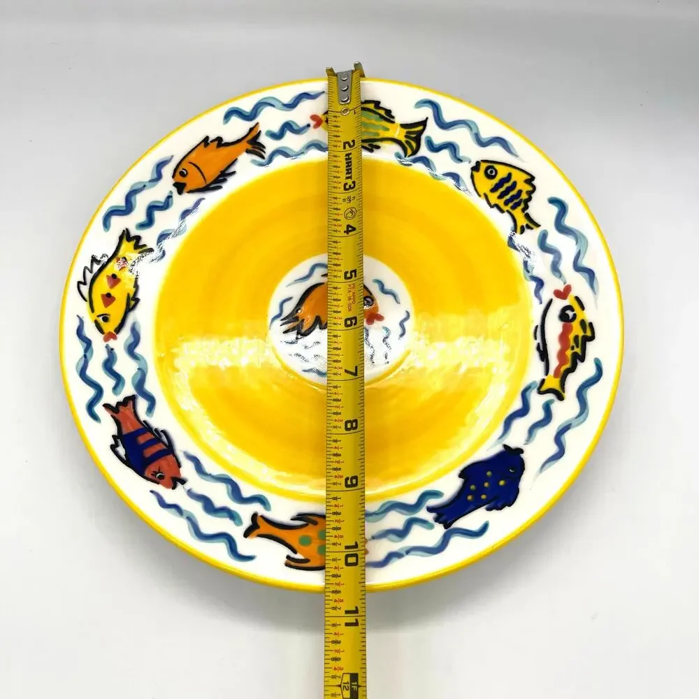 Les Tropiques Strata Set of 6 Dinner Plates 10 5/8